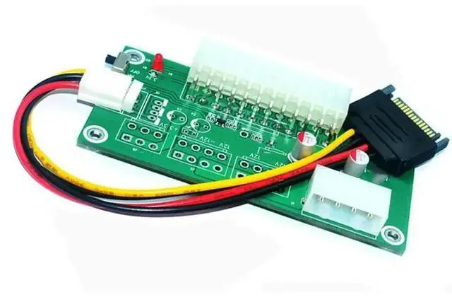 Main image of FOR PC ATX 24Pin Dual PSU Power Supply Sync Starter Extender Cable for Miner RIG