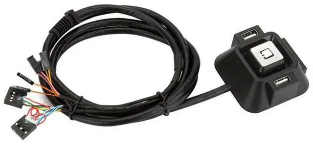 Main image of FOR Computer PC Case Power Supply on/off Reset Button Switch with Double USB and Double Audio 1.2m Length Cable
