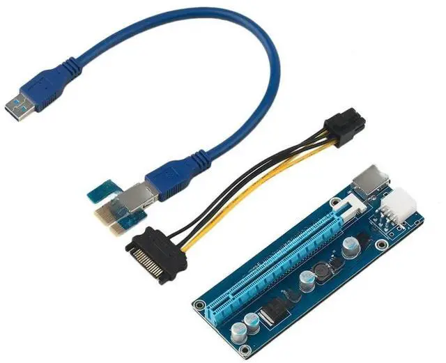 Main image of FOR 60cm Super stable PCI-E PCI E Express 1x to 16x graphics Card Riser Extender Adapter VER006 For