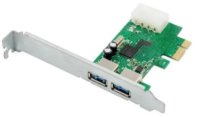 Main image of PCI-E To 2 Port USB3.0 Expansion Card Super Speed USB 3.0 Host Control Expansion Card chipset 720200 4pin power supply
