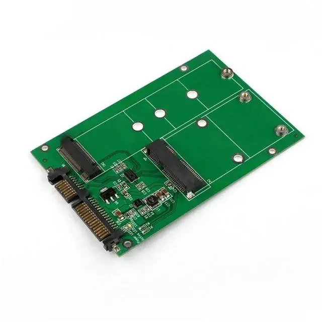 Main image of 2 in 1 Sata-Base 2 Lane M.2 BKEY And mSATA SSD To SATA III 7+15 Pin 2.5 SATA Adapter