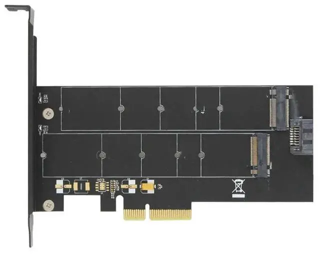 Main image of M.2 NVMe SSD NGFF TO PCIE X4 adapter M Key B Key dual interface card Suppor PCI Express 3.0 x4 2230-22110 All Size m.2