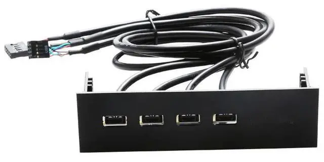 Main image of PC computer front panel with 4 ports USB2.0 ports 60cm USB cable 5.25 front bay