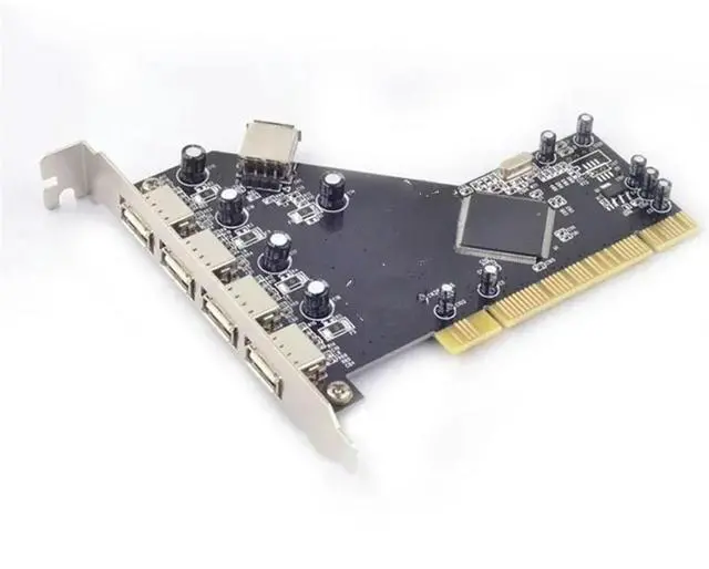 Main image of PCI to 4 Ports External + 1 Port Internal USB 2.0 Expansion Card Chipset