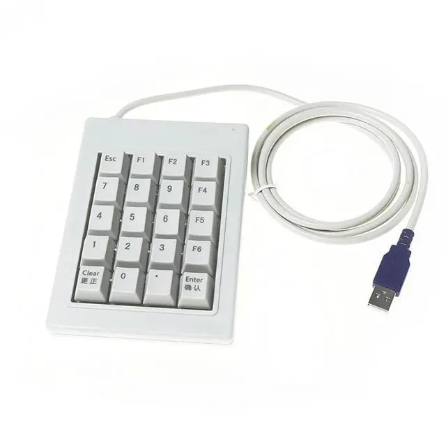 Main image of FOR 20 Keys PS//2 USB ESC Key Wired Mechanical Password Finance Number Numberic Keypad Keyboard F1 F2 F3 F4 F5 F6 CLEAR KEY