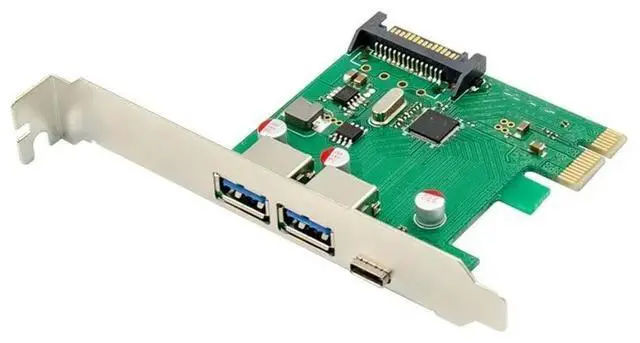 Main image of FOR Super Speed PCI-E X4 To USB 3.1 Type-C + Type-A Port Expansion Card PCI-E USB 3.0 card chipset VL805 usb3.1 usb3.0 hub to Pcie