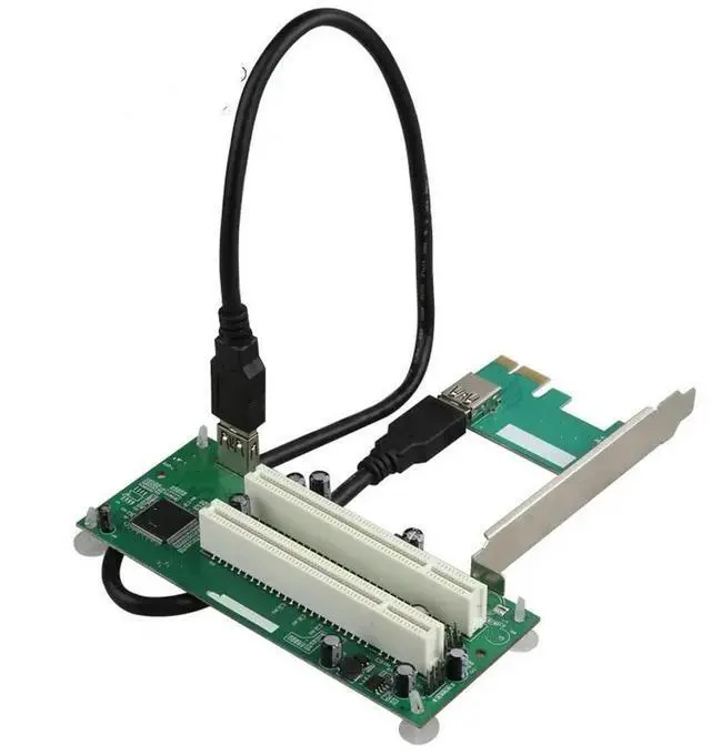 Main image of PCI-Express to PCI Adapter Card PCIe to Dual Pci Slot Expansion Card USB 3.0 Add on Cards Converter TXB093