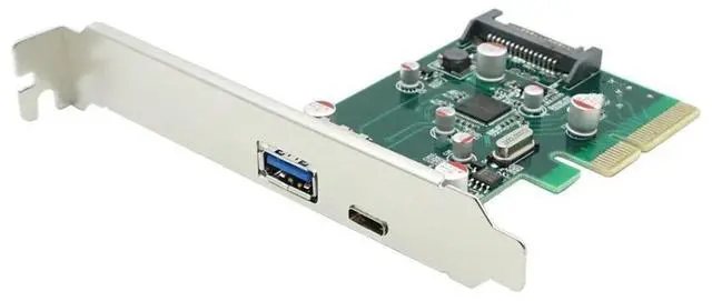 Main image of PC PCI Express Pcie x4 to USB3.1 Type-A+Type-C Host Controller Card pcie 4x to usb 3.1 Type-A adapter SuperSpeed 10Gbps