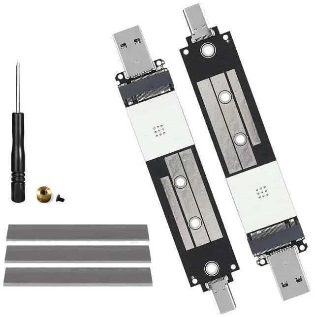 Main image of USB3.2 10G TYPE-C + TYPE A 2 IN 1 M.2 to nvme HDD Adapter Enclosure usb3.1
