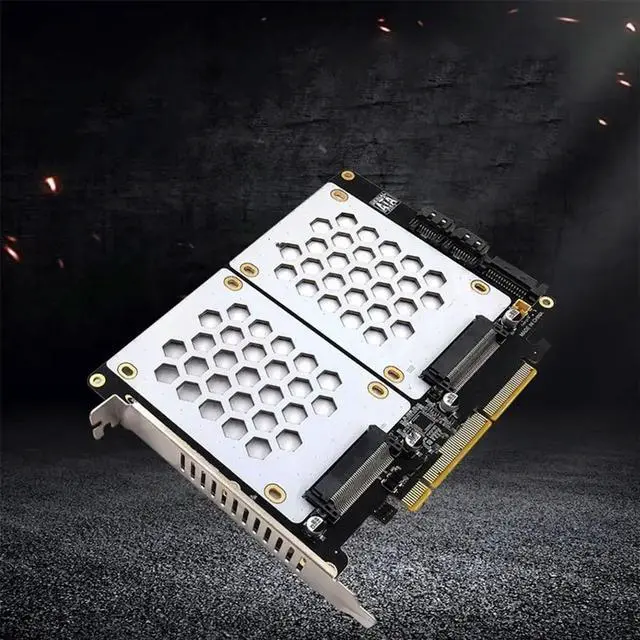 Main image of FOR U.2 Dual Drive Adapter Card 2.5 Inch SATA Hard Drive To PCIE4.0 Split Card U2 To PCI E Adapter Card U.2 PCIe Adapter