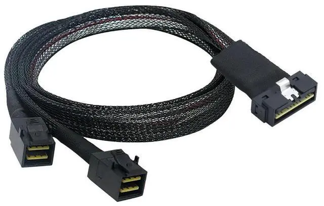 Main image of FOR PCI-E SAS 4.0 LP Low profile SFF-8654 8i 74Pin to Dual MINI SAS HD SFF-8643 36Pin Server connection Cable