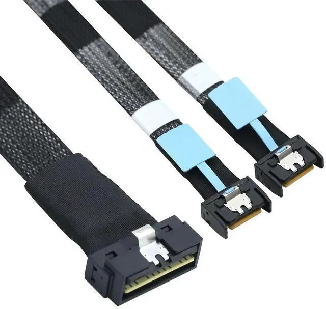 Main image of PCI-E SAS 4.0 LP Low profile SFF-8654 8i 74P to 2X SFF-8654 4i 38P Server internal connection Cable