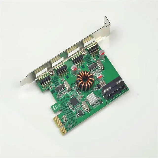 Main image of PCI-E Expansion Card USB 2.0 External 4x 9Pin Header 8-port USB2.0 to PCIe Card Adapter usb hub