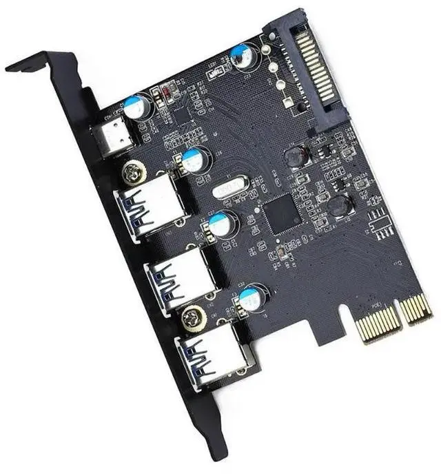 Main image of FOR PCI Express Card to 3 PORTS USB 3.0 1 PORT USB3.1 Type C Internal USB 3.0 20PIN 4 Ports USB HUB pcie to Type-c Converter Card