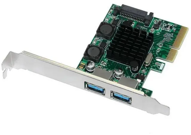 Main image of USB 3.1 PCI Express Card 2-Ports Superspeed USB 3.1 10Gbps Raiser Adapter PCIE PCI-E 3.0 X4 ASM3142 Chipset