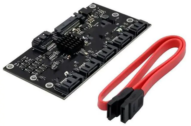 Main image of SATA Expansion Card 1 to 5 Port SATA3.0 Controller Card Motherboard 6Gbps Multiplier SATA Port Riser Card Adapter HDD