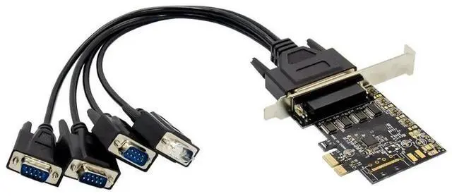 Main image of FOR PCIE AX99100 4S DB9 RS232 Serial Port Card Controller Card PCI Express asix 99100 Chip 4 ports rs-232 to pci-e com Adapter cable