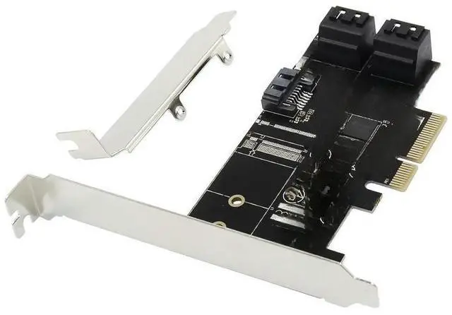 Main image of SATA to PCIE Adapter 5 Ports PCI Express X4 X8 X16 To SATA 3.0 6Gbp Rate Expansion Card SATA 3.0 Data Cable