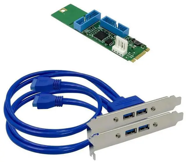 Main image of FOR NGFF M.2 b+m key to 4-ports USB 3.0 Adapter Converter Card dual 19Pin 20Pin usb3.0 720202 chipset M2 Expansion Bracket