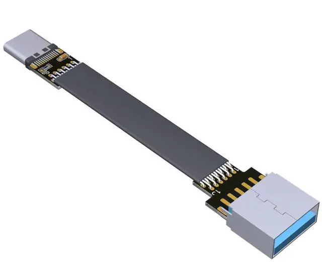 Main image of FOR USB3.1 Type C 90 Degree USB C Cable Type A USB 3.0 type-C Fast Charging Data Cable 3A usb chargeable Flexible Flat Cable