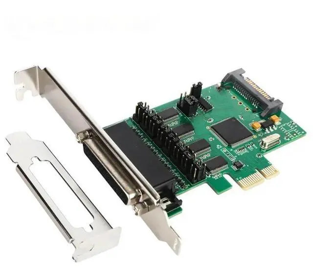 Main image of 4 DB-9 serial rs232 ports pcie controller card with 1 TTL port with fan-out cable