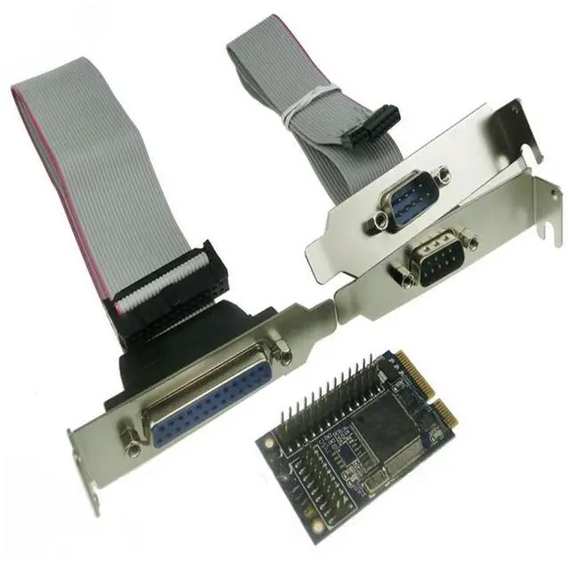 Main image of MINI PCI-e adapter to RS232 serial and parallel transfer COM mini pcie parallel printer port expansion card