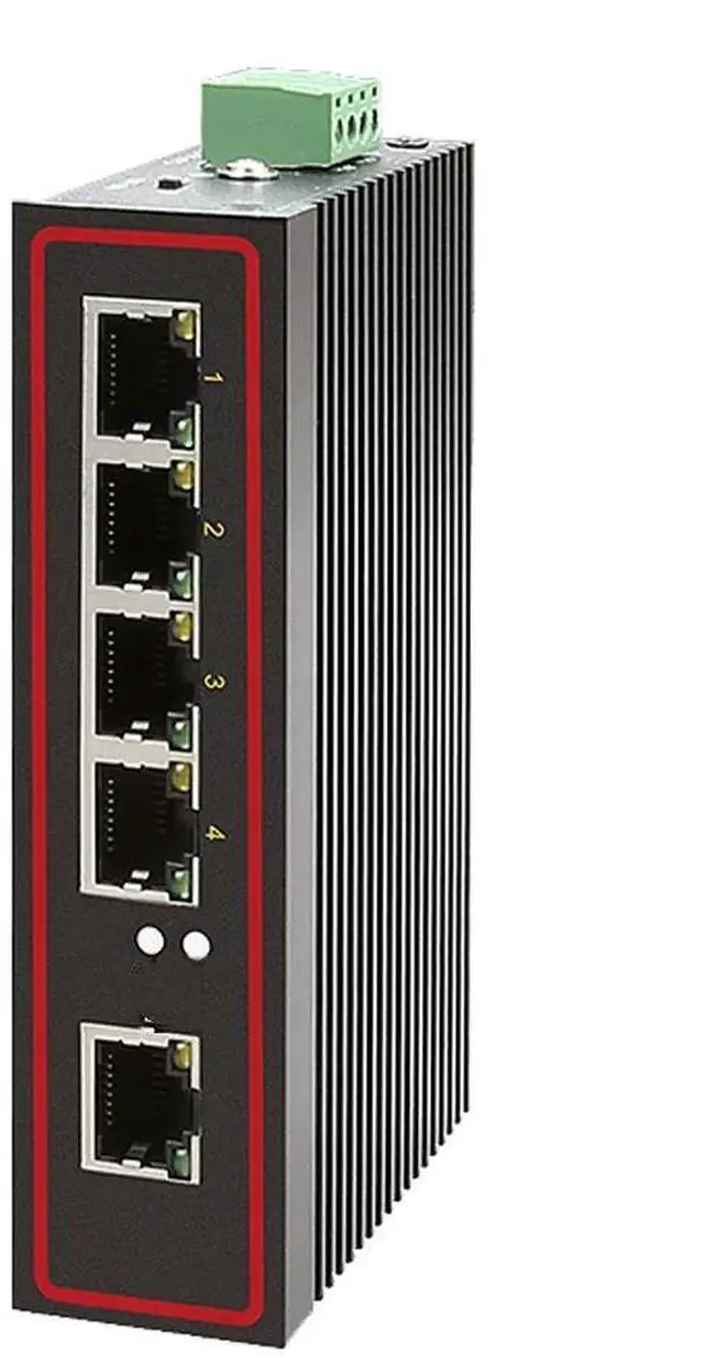 Main image of Industrial 5 port ethernet LAN switch 100M DOUBLE DC POWER high and low temperature SURGE PROTECTION