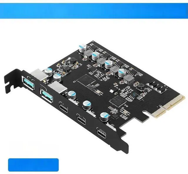 Main image of PCIE X4 To USB 3.2 10Gbps Gen2 3 Port Type C Expansion Card Dual USB A + Three TypeC Adapter Converter Chip ASM3142 With VL822