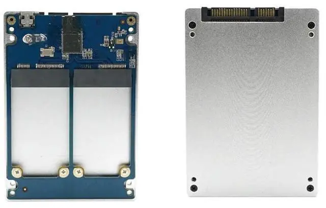 Main image of Dual mSATA RAID to 22pin SATA Adapter 2.5 inch SATA 3.0 Enclosure USB3.0 to 2 MSATA SATA 3 RAID 0/1