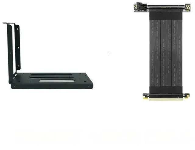 Main image of Chassis Graphics Card Aluminum Bracket Extension Cable Vertical Side Upright ATX Built-in Steering PCIE Adapter Cable Fixed