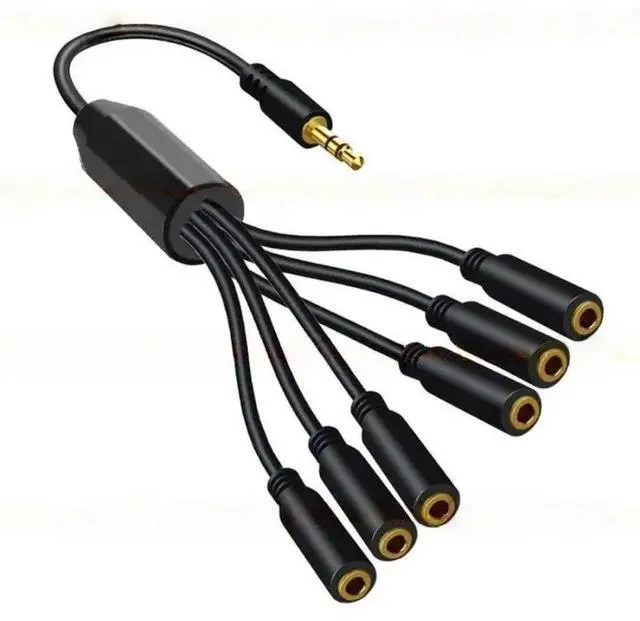 Alt view image 2 of 2 - FOR Headsets Conversion Computer Headsets 3.5mm 1 to 3/6 Splitter Cable