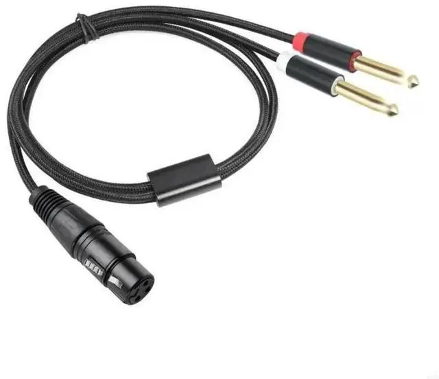 Main image of FOR 2x 1/4inch to 3 Female Y Splitters Cable,3 to 2x6.35mm Mono Cable