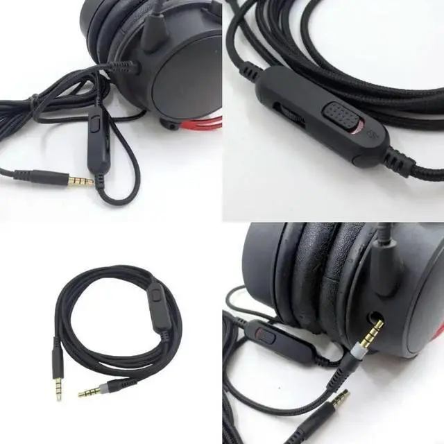 Main image of FOR Headph Cable with Inline Mute Control Wire for Cloud Mix and for Alpha Headset Wear-resistant Detachable Cable