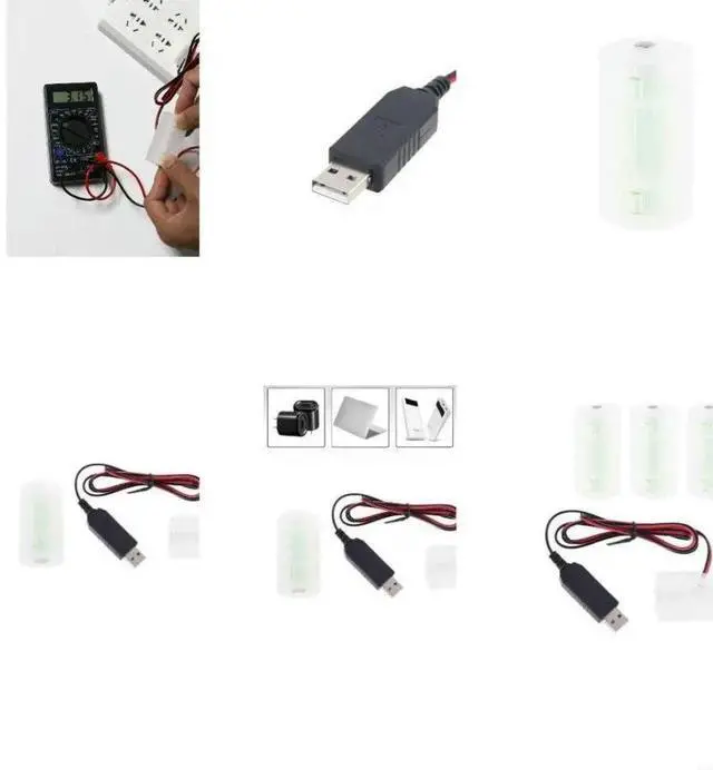Main image of FOR USB Power Supply Cable Replace 1-4x D 1.5V 3V 4.5V 6V Accessories