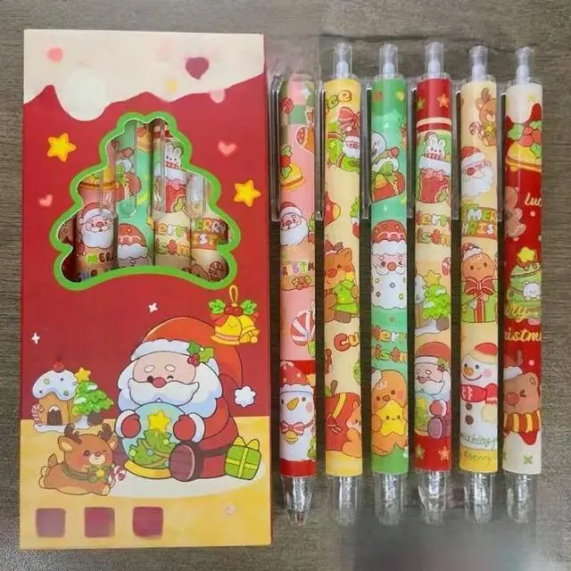 Main image of Cute Cartoon Neutral Pen 6Pcs Black Ink