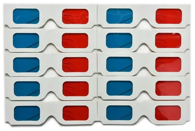 Main image of Anaglyph 3D Red Blue Glasses 10PCS