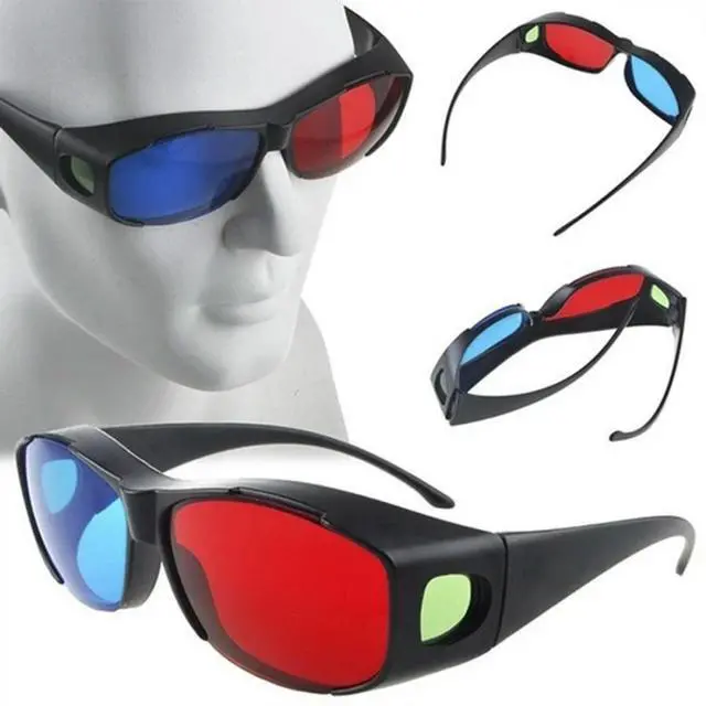Main image of Red Blue 3D Glasses Black Frame