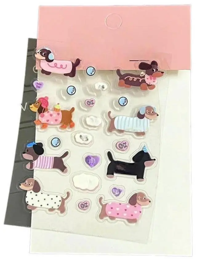 Main image of Dachshund Jelly Stickers for DIY