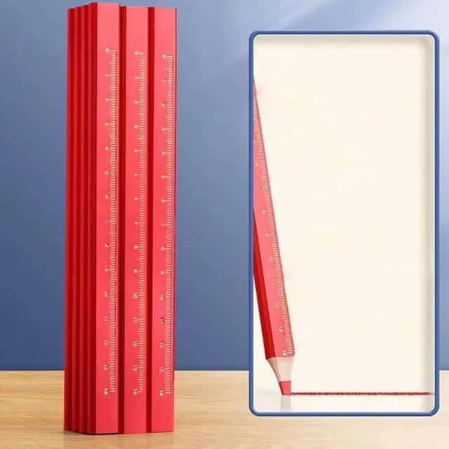 Main image of Woodworking Pencils with Scale 12Pcs