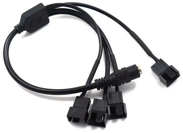 Main image of DC 5521 to 4-Pin PWM Fan Splitter