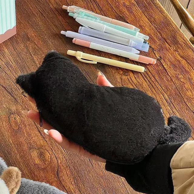 Main image of Cartoon Cat Plush Pencil Case