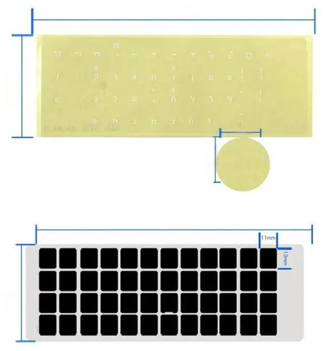 Main image of Hebrew Keyboard Stickers White