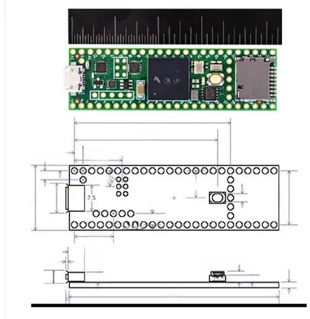 Main image of Teensy 4.1 IMXRT1062 Mini Computer