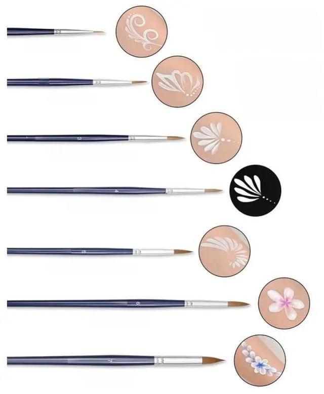 Main image of 14Pcs Face Paint Brushes Stand Case