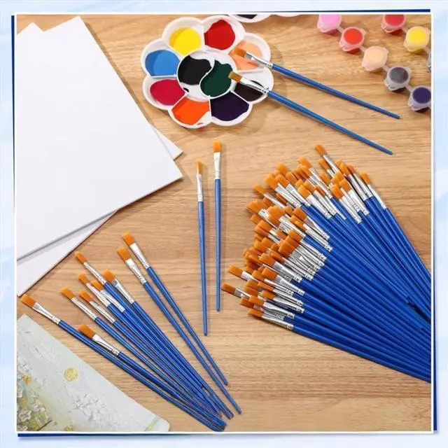 Main image of Flat Paint Brushes Bulk for Classroom