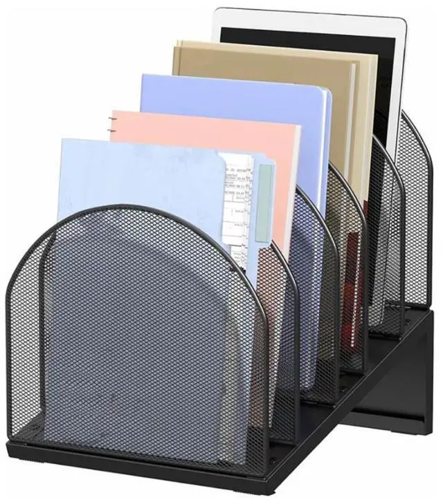 Main image of 5-Section Mesh File Desk Organizer