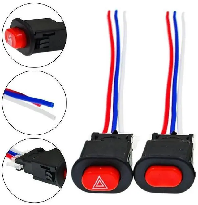 Main image of Motorcycle Hazard Light Switch Button 2Pcs