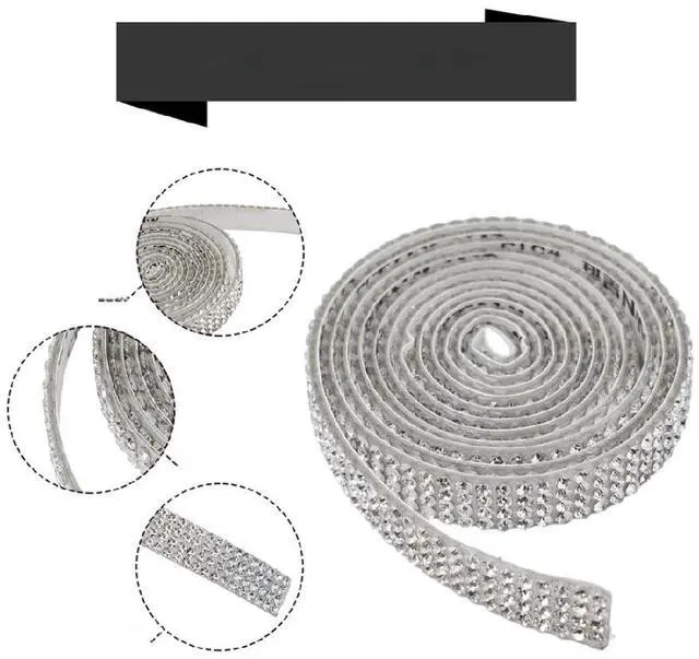 Main image of Silver Rhinestone Sticker Tape for Smooth Surfaces