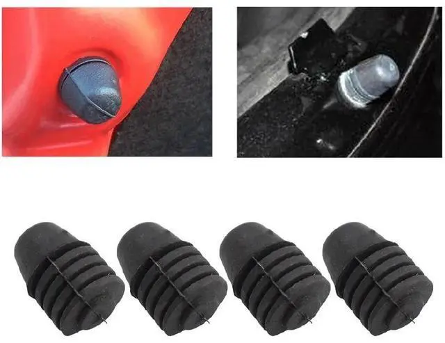 Main image of Bonnet Hood Bumper Set Black Rubber