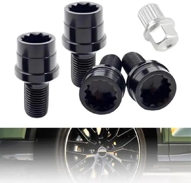 Main image of Black Locking Wheel Nuts Galvanized Anti-Theft